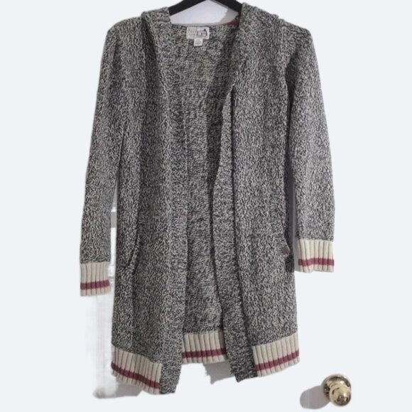COPY - Roots cabin classic grey cardigan hoodie kids size L - Picture 1 of 7